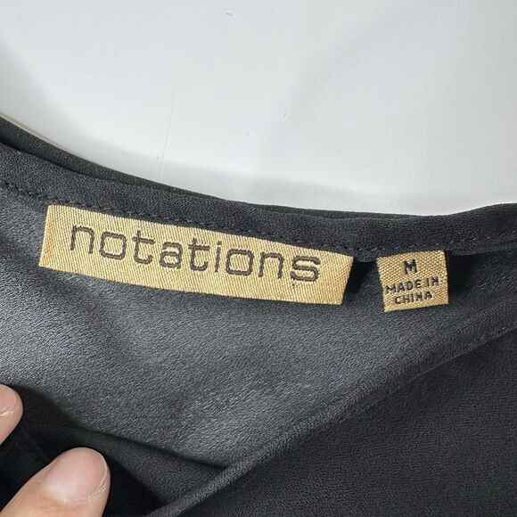 Notations 2 Piece Sheer Ruffle Tie Front Top Sz M Y2K Indie Festival Artsy Vtg - Picture 4 of 16